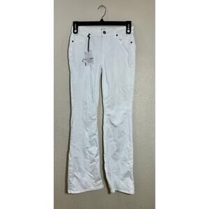 PAIGE Skyline Bootcut Jeans Women’s Size 27 Optic White Stretch Denim NWT